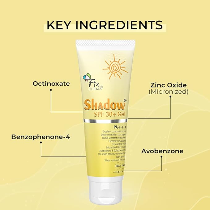 শ্যাডো SPF 30+ জেল সানস্ক্রিন | তৈলাক্ত ও ব্রণপ্রবণ ত্বকের জন্য হালকা ওজনের জেল সানস্ক্রিন