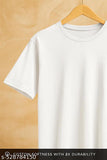White Regular Fit T-shirt with Soft Cotton Fabric