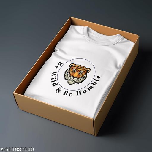 Graphic Tee with Bold Tiger Design