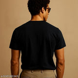 Regular Fit Navy Blue Cotton T-shirt